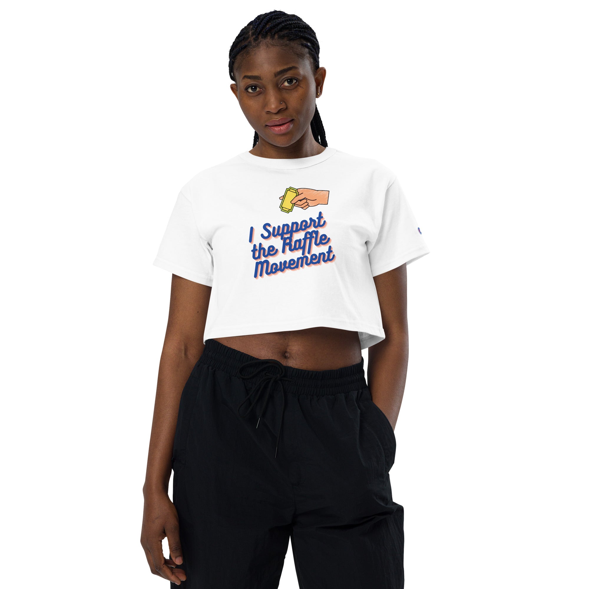 I Support The Raffle Movement Crop Top rafflenation