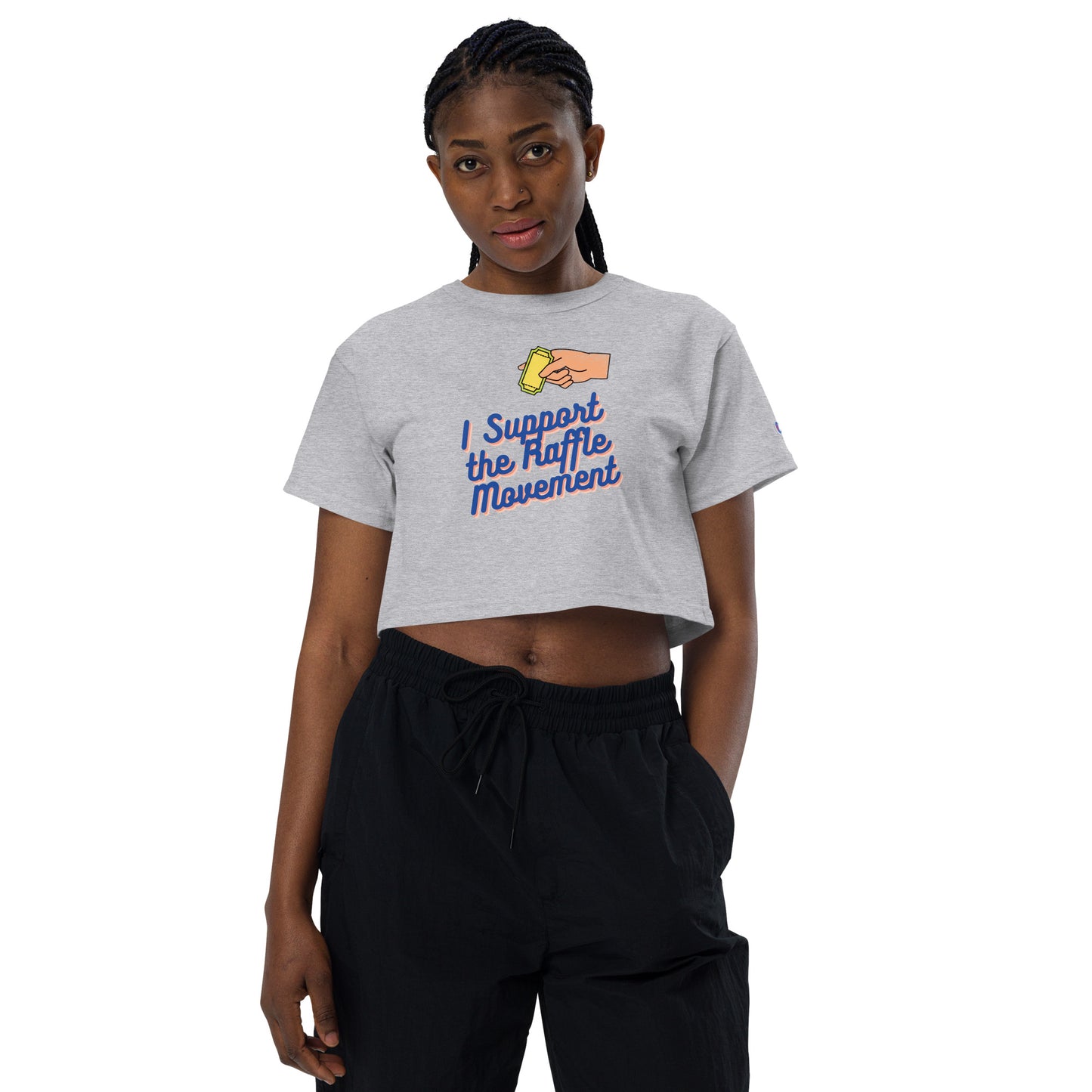 I Support The Raffle Movement Crop Top